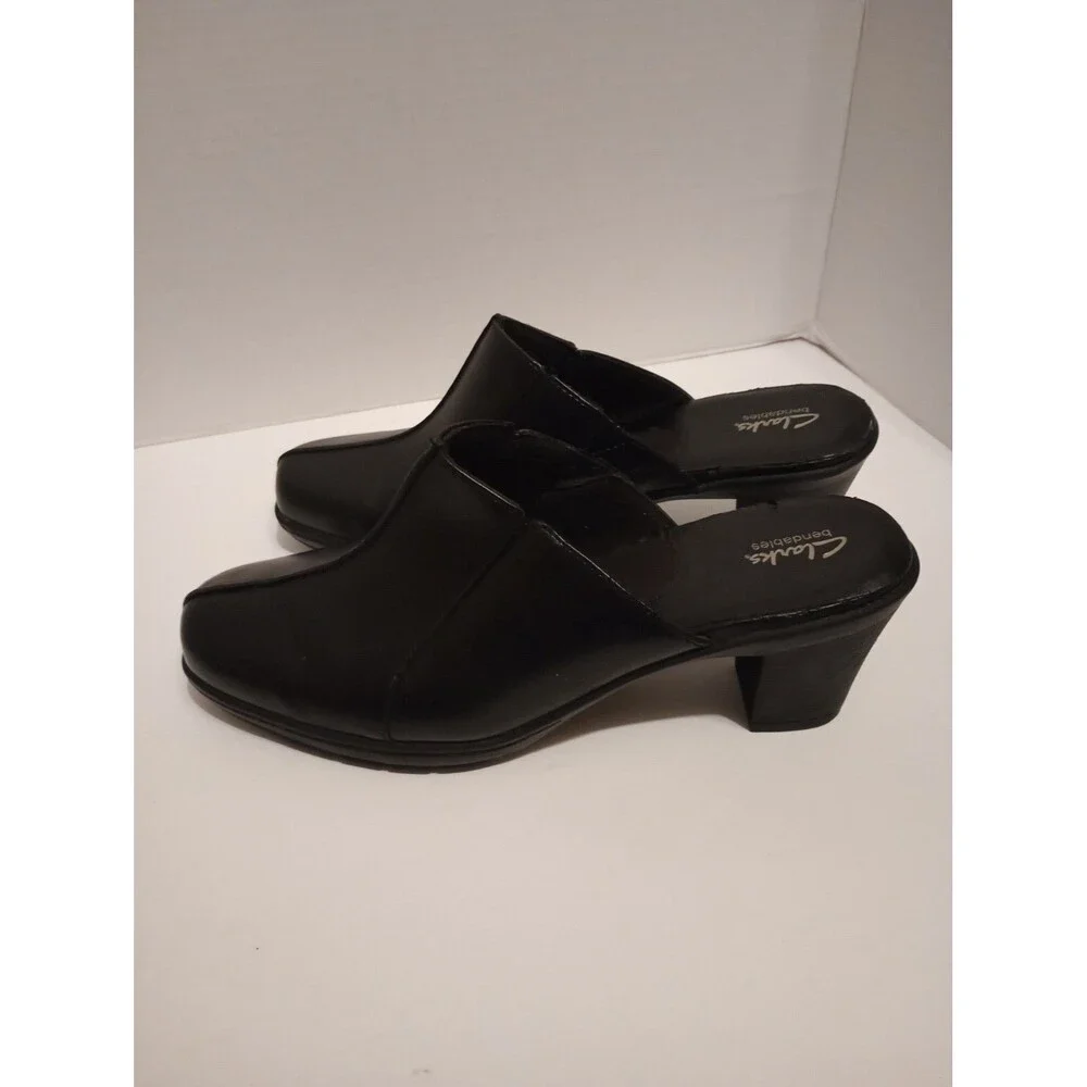 Clarks Elegance Black Clogs Women's Size 9M